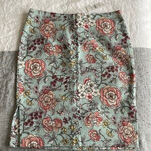LOFT floral pencil skirt